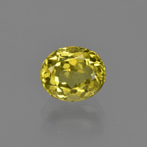 Apatita Amarelo acastanhado Natural 1.25ct, Corte Oval, VS