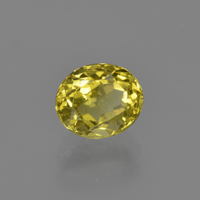 Apatita Amarelo acastanhado Natural 1.25ct, Corte Oval, VS