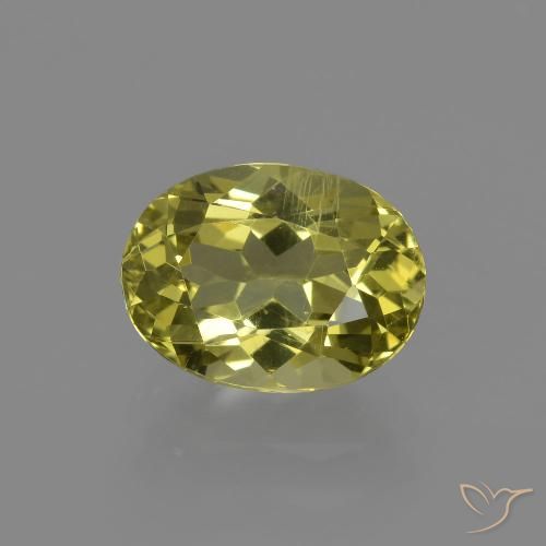 2.58ct Natural amarelo médio Apatita, oval, VS