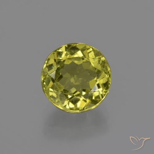 Apatita amarelo natural 2,65ct, corte redondo, VS