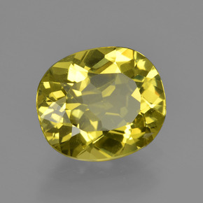 Apatita amarelo natural 3,33ct, corte oval, VS