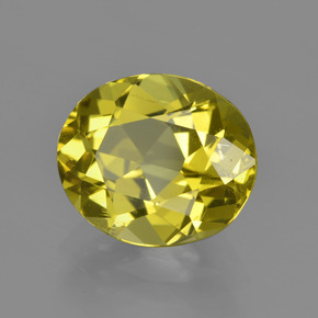 Apatita amarelo natural 4,10ct, corte oval, VS