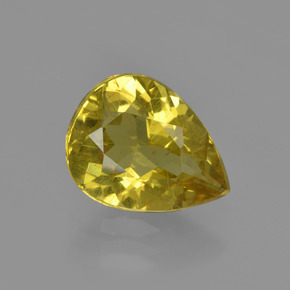 Apatita amarelo natural 2,78ct, formato de pêra, VS