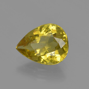 Apatita amarelo natural 2,78ct, formato de pêra, VS