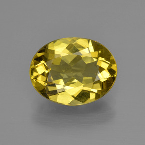 Apatita amarelo natural 3,12ct, corte oval, VS