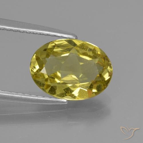 2.33ct Natural amarelo médio Apatita, oval, VS