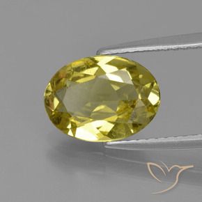 Apatita amarelo médio Natural 2.33ct, oval, VS