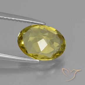Apatita amarelo médio Natural 2.33ct, oval, VS