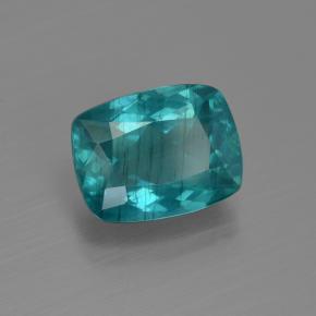 Apatita turquesa natural 3,61ct, almofada cortada, VS