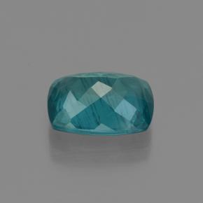 Apatita turquesa natural 3,61ct, almofada cortada, VS