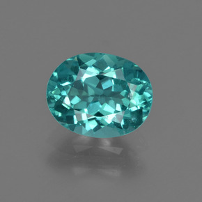 Apatita Azul esverdeado Natural 1.44ct, Corte Oval, VS