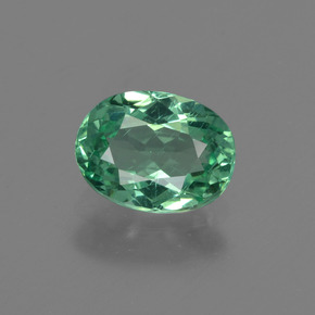 Apatita azul natural 1,24ct, corte oval, VS