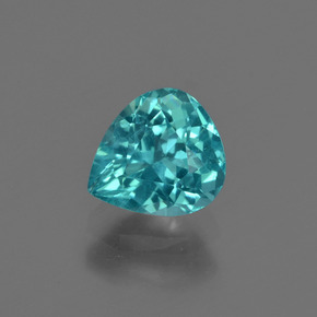 Apatita azul natural 1,07ct, formato de pêra, VS