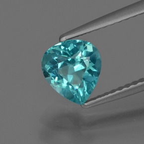 Apatita azul natural 1,07ct, formato de pêra, VS