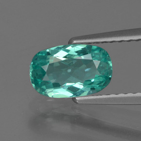 Apatita verde natural 0,98ct, corte oval, VS