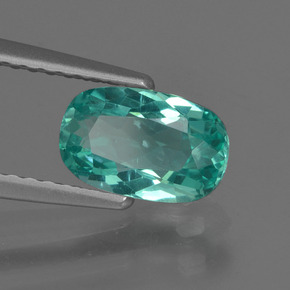 Apatita verde natural 0,98ct, corte oval, VS