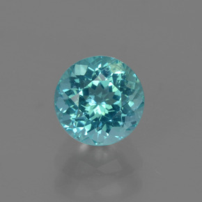 Apatita azul natural 0,88ct, corte redondo, VS