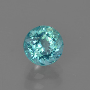 Apatita azul natural 0,88ct, corte redondo, VS