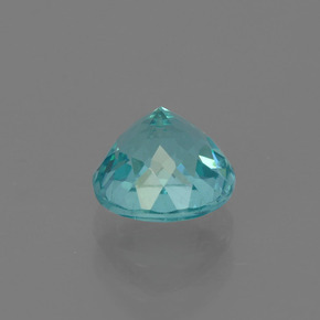 Apatita azul natural 0,88ct, corte redondo, VS
