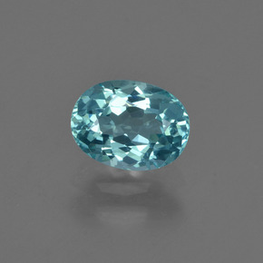 Apatita azul natural 1,00ct, corte oval, VVS-VS