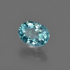 Apatita azul natural 1,00ct, corte oval, VVS-VS