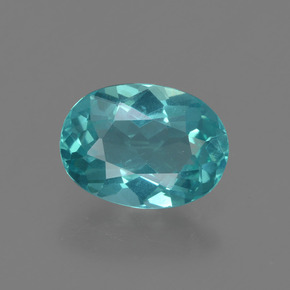 Apatita Azul esverdeado Natural 1.12ct, Corte Oval, VS