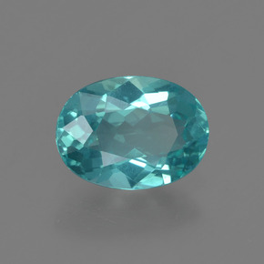 Apatita Azul esverdeado Natural 1.12ct, Corte Oval, VS