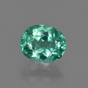 Apatita verde natural 1,12ct, corte oval, VVS-VS