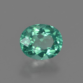 Apatita verde natural 1,12ct, corte oval, VVS-VS
