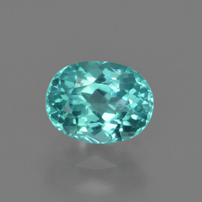 Apatita Azul esverdeado Natural 1.11ct, Corte Oval, VS
