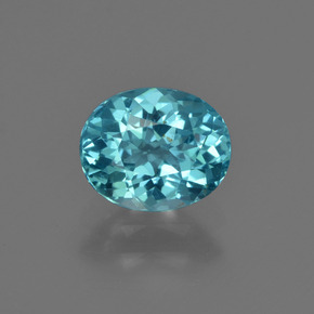 Apatita azul natural 1,27ct, corte oval, VS