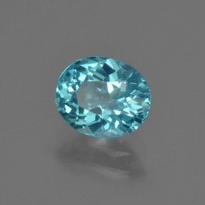 Apatita azul natural 1,27ct, corte oval, VS