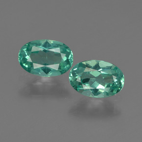 Pedras preciosas de apatita verde natural de  ct, corte oval, VS