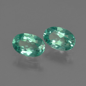 Pedras preciosas de apatita verde natural de  ct, corte oval, VS