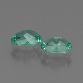 Pedras preciosas de apatita verde natural de  ct, corte oval, VS