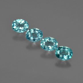 Pedras preciosas de apatita azul natural de  ct, corte oval, VS