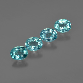 Pedras preciosas de apatita azul natural de  ct, corte oval, VS