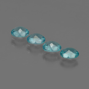 Pedras preciosas de apatita azul natural de  ct, corte oval, VS