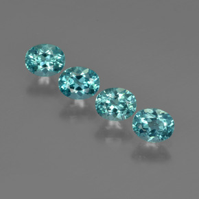 Pedras preciosas de apatita azul natural de  ct, corte oval, VS