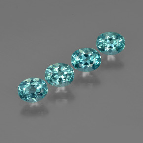 Pedras preciosas de apatita azul natural de  ct, corte oval, VS