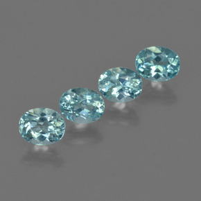 Pedras preciosas de apatita azul natural de  ct, corte oval, VS