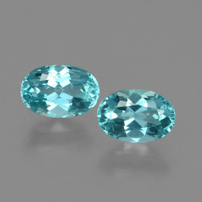 Pedras preciosas de apatita azul natural de  ct, corte oval, VS