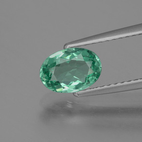 Apatita Azul verde Natural 1.14ct, Corte Oval, VS
