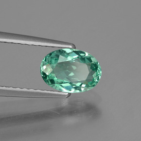 Apatita Azul verde Natural 1.14ct, Corte Oval, VS