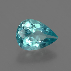 Apatita azul natural 1,11ct, formato de pêra, VS