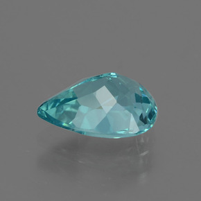 Apatita azul natural 1,11ct, formato de pêra, VS