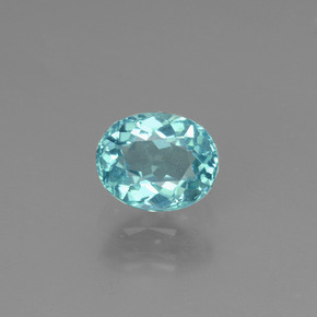 Apatita turquesa natural 1,09ct, corte oval, VS