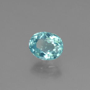 Apatita turquesa natural 1,09ct, corte oval, VS
