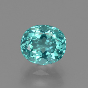 Apatita Azul esverdeado Natural 1.39ct, Corte Oval, VS