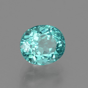 Apatita Azul esverdeado Natural 1.39ct, Corte Oval, VS